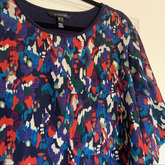 18 Long Tall Sally T-Shirt Multicolour Ikat - Picture 3 of 7